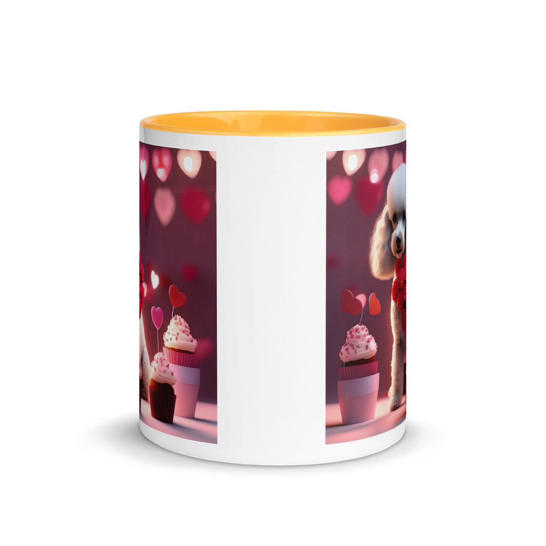 Poodle Romantic- Mug with Color Inside v3