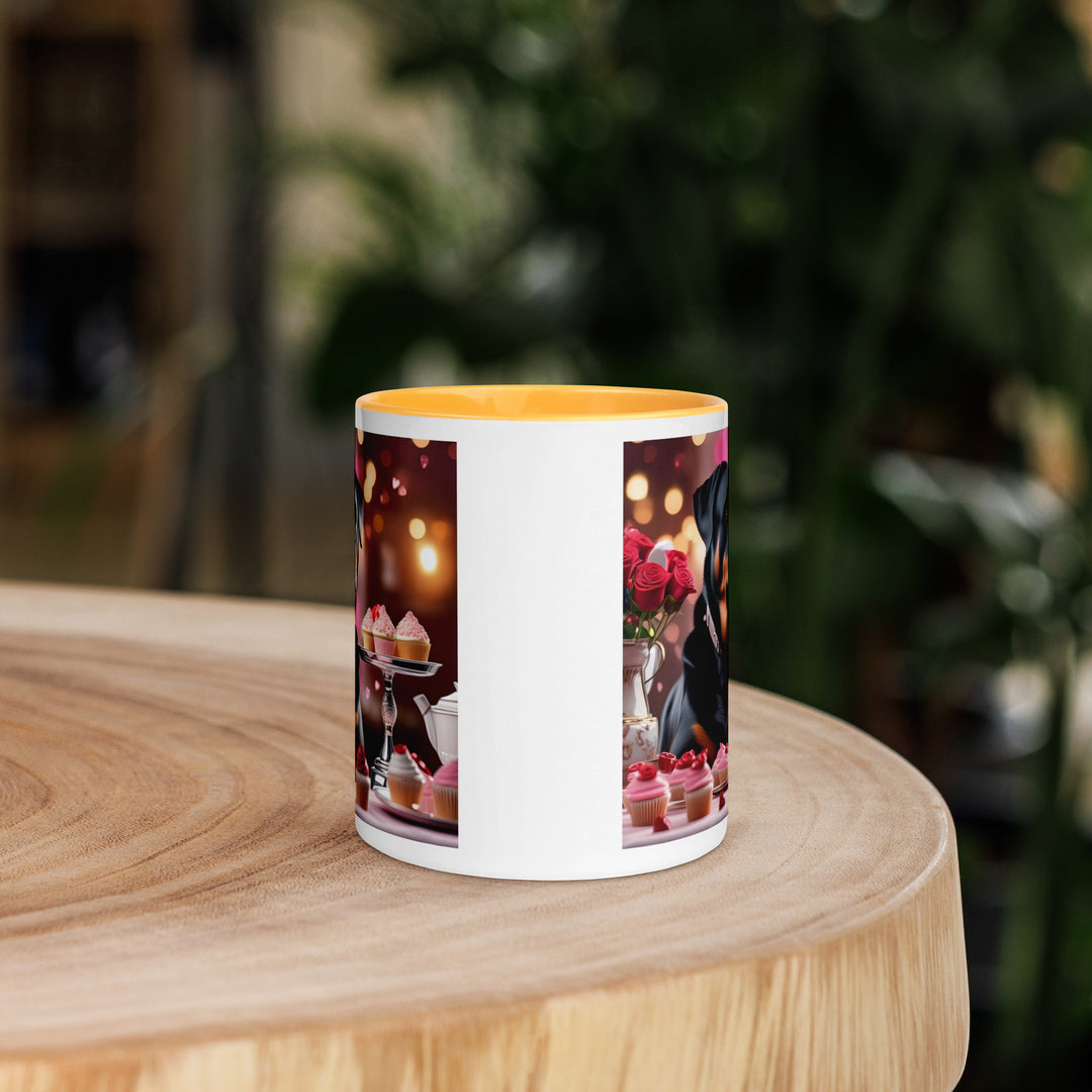 Rottweiler Romantic- Mug with Color Inside