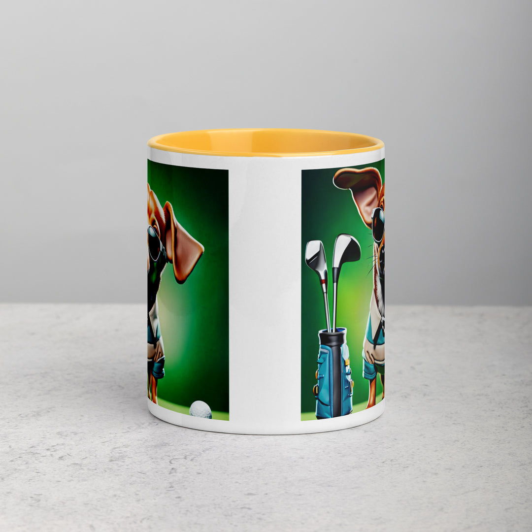 Chiweenie Golfer- Mug with Color Inside v6