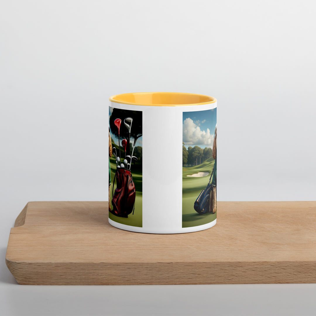 Cockapoo Golfer- Mug with Color Inside