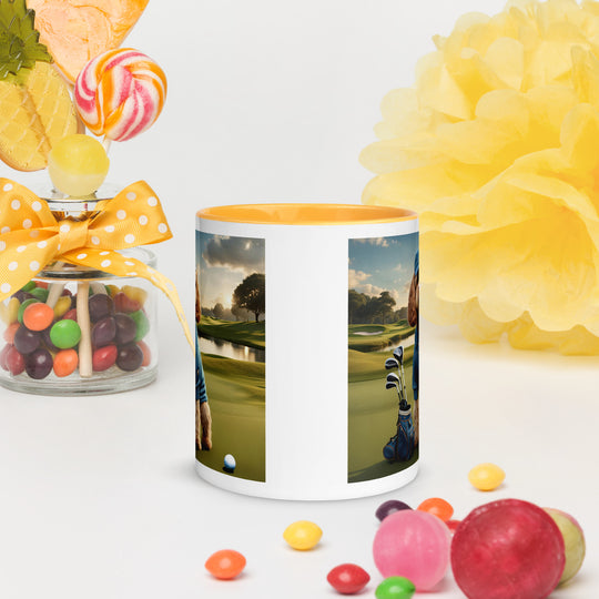 Cockapoo Golfer- Mug with Color Inside v6