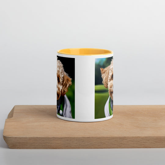 Maltipoo Golfer- Mug with Color Inside v2