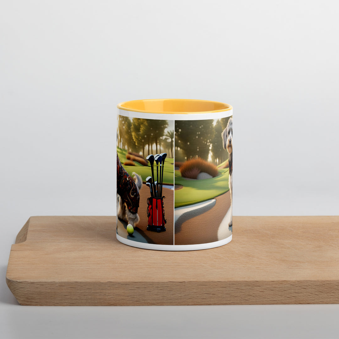 Schnoodle Golfer- Mug with Color Inside v14