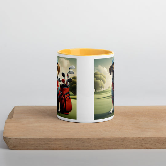 Puggle Golfer- Mug with Color Inside v3