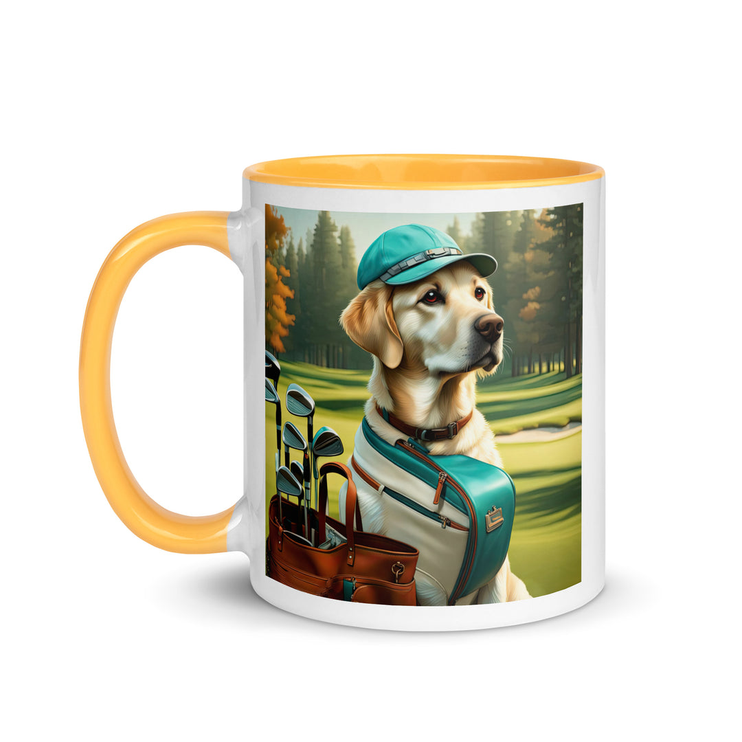 Mug with Color Inside-Labrador Retriever Golfer  V7