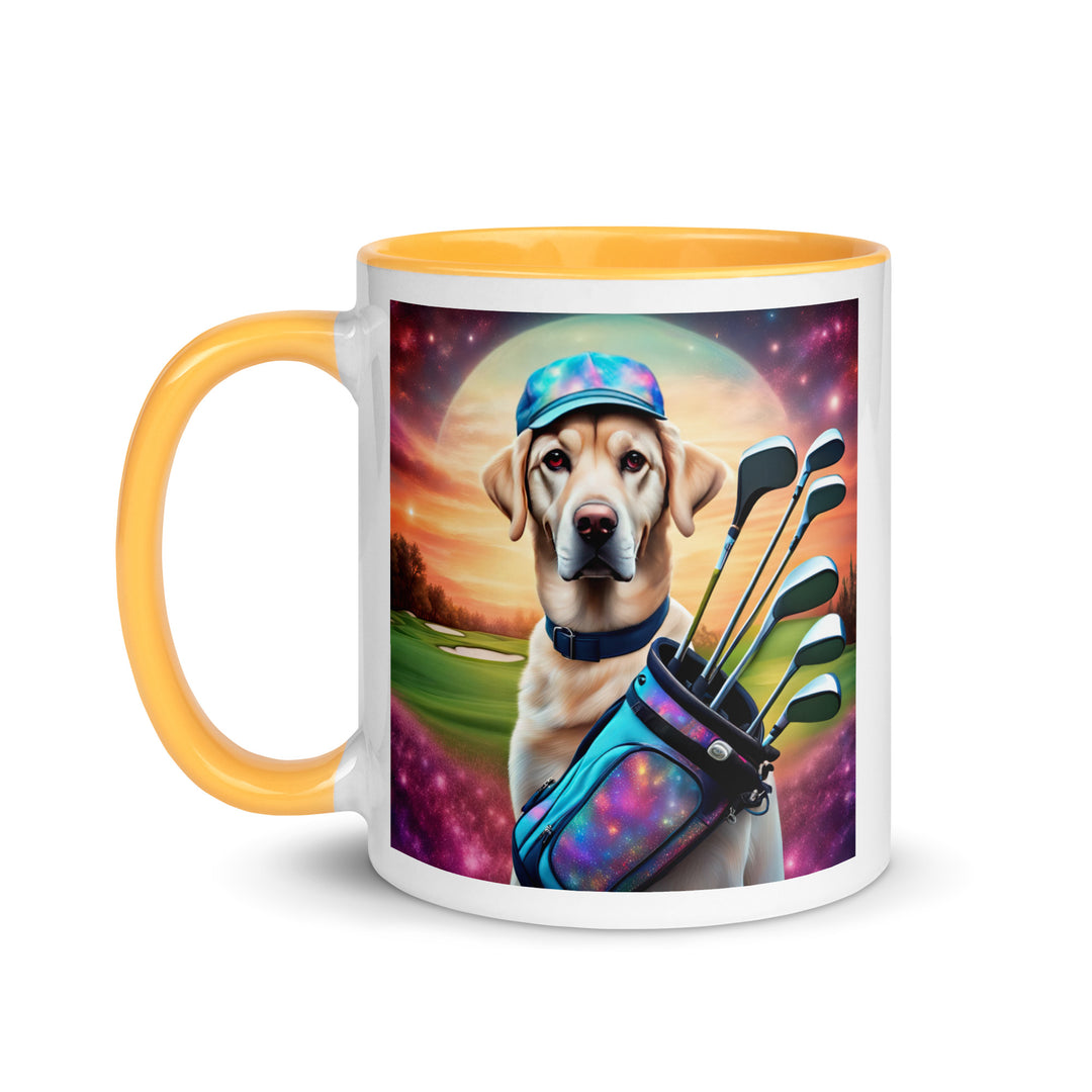 Mug with Color Inside-Labrador Retriever Golfer V8