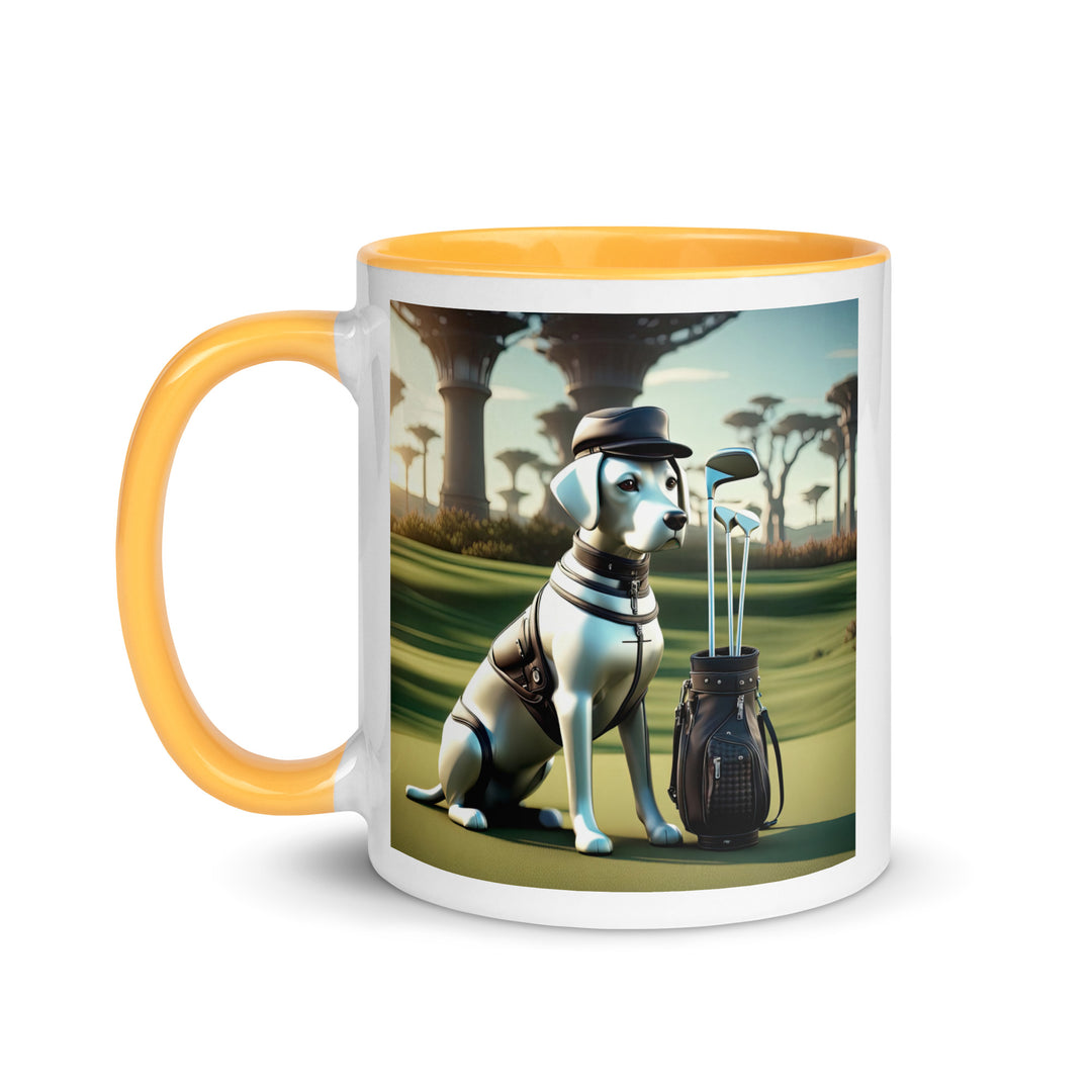 Mug with Color Inside-Labrador Retriever Golfer V11