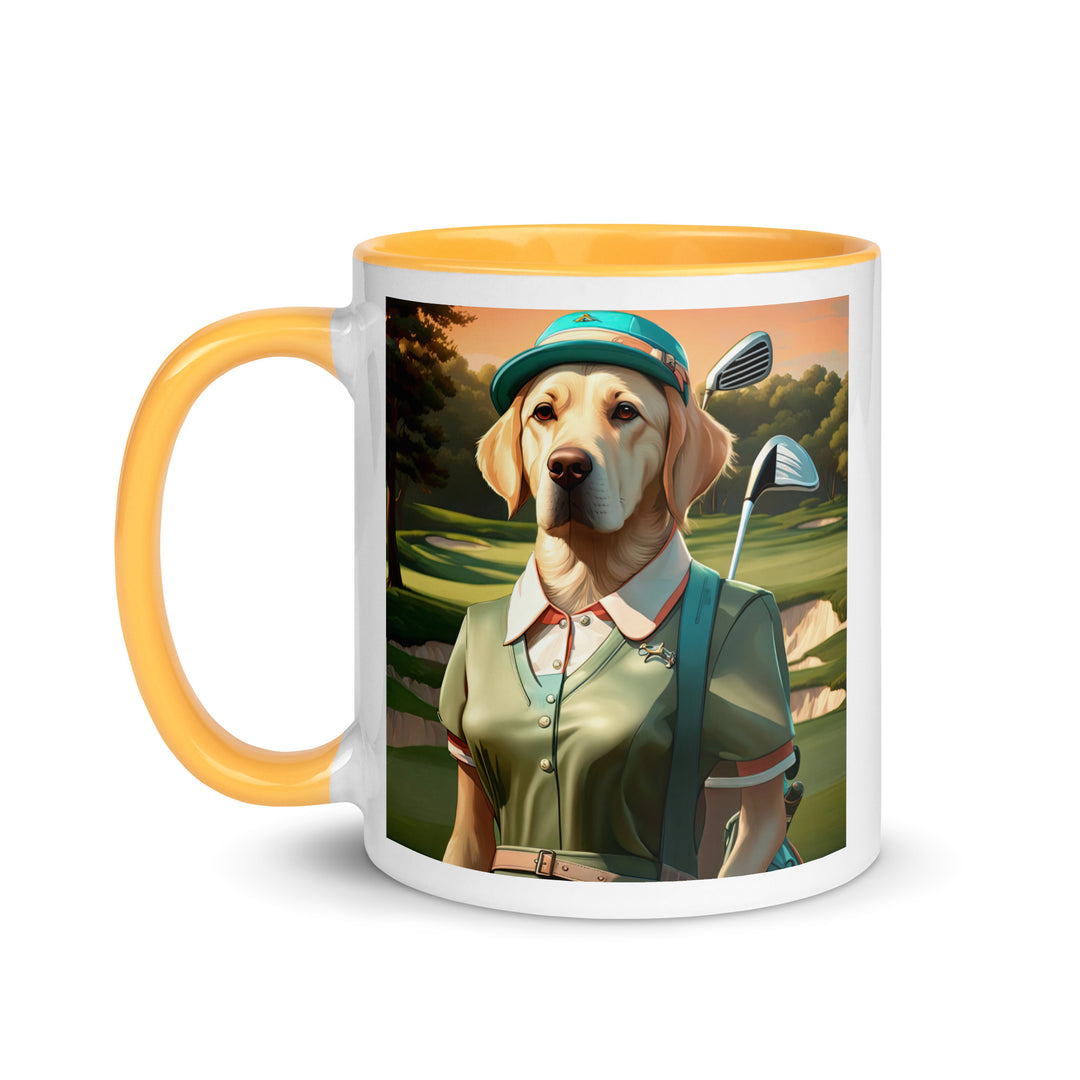 Mug with Color Inside-Labrador Retriever Golfer V15