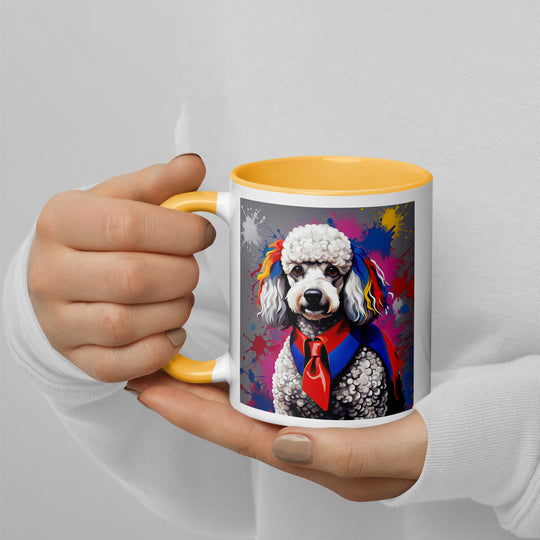 Poodle- Mug with Color Inside v4