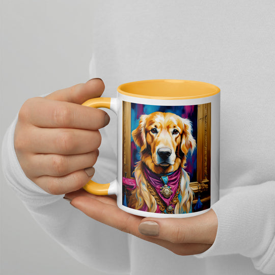 Golden Retriever- Mug with Color Inside V4