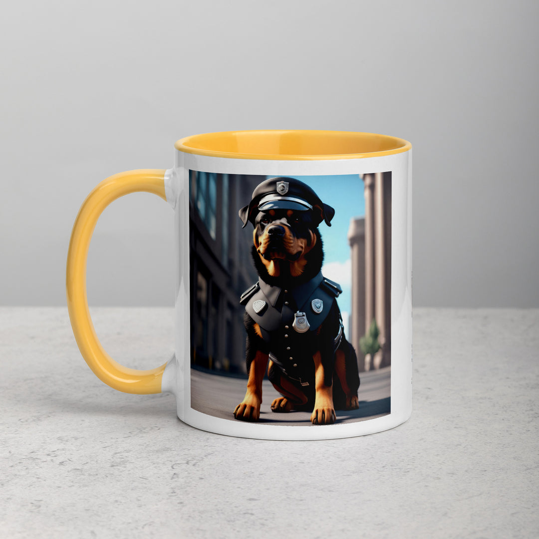 Rottweiler- Mug with Color Inside v3