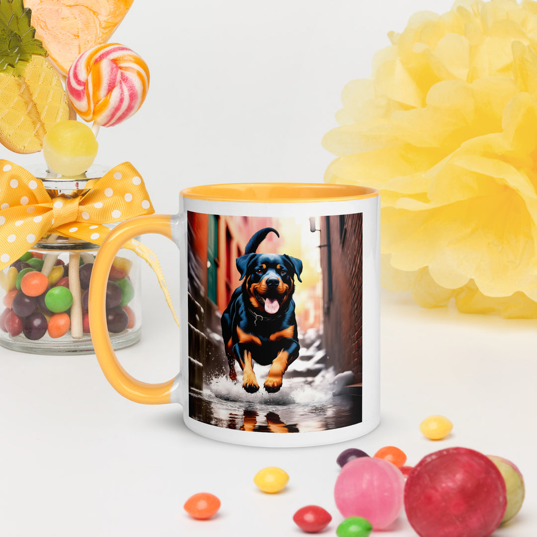 Rottweiler- Mug with Color Inside v4