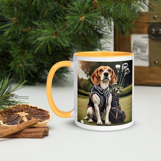 Beagle Golfer- Mug with Color Inside