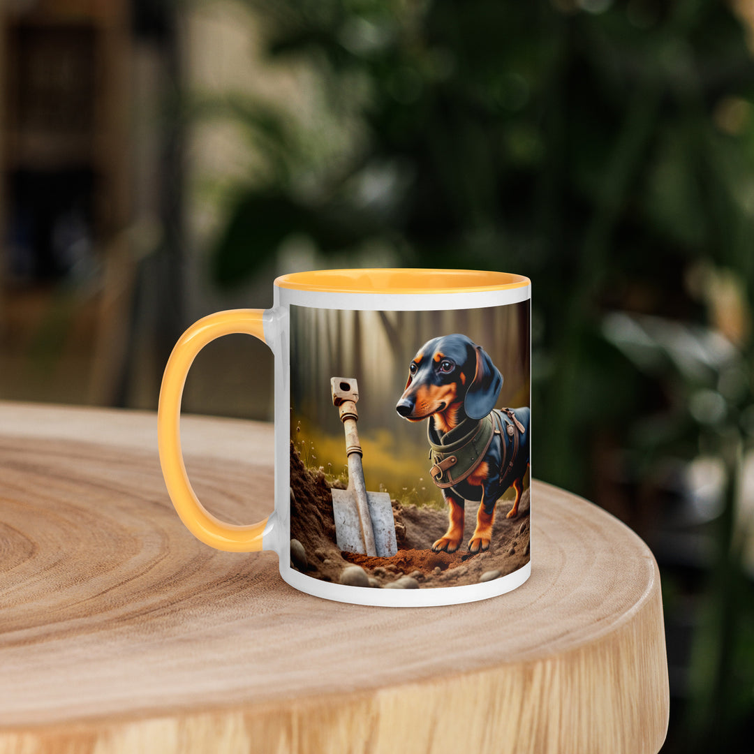 Dachshund- Mug with Color Inside v2