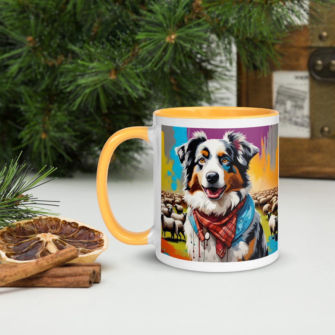 Australian Shepherd- Mug with Color Inside v3