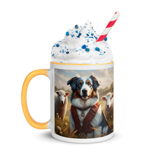 Australian Shepherd- Mug with Color Inside v4