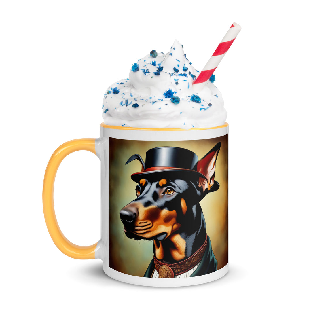 Doberman Pinscher- Mug with Color Inside v3