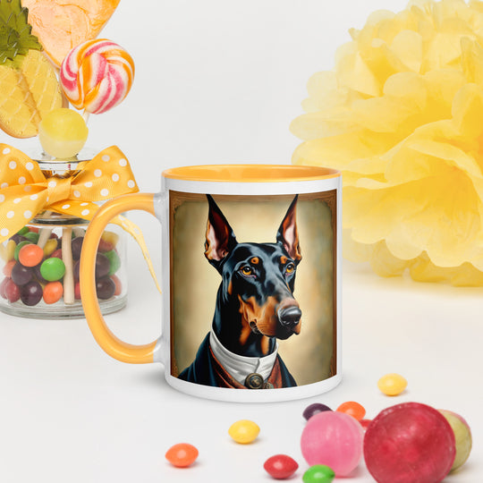 Doberman Pinscher- Mug with Color Inside v4