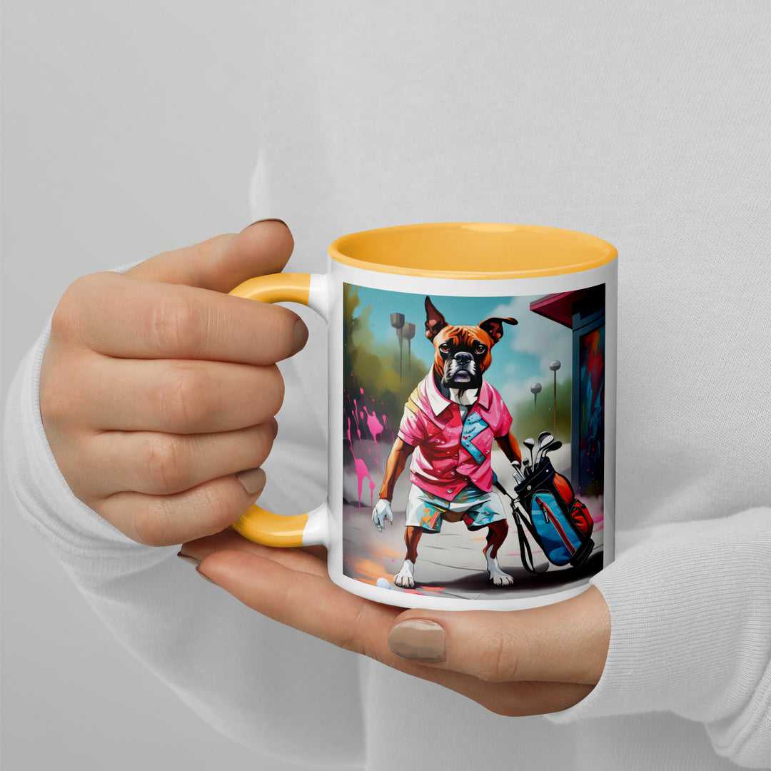 Boxer Golfer- Mug with Color Inside v2