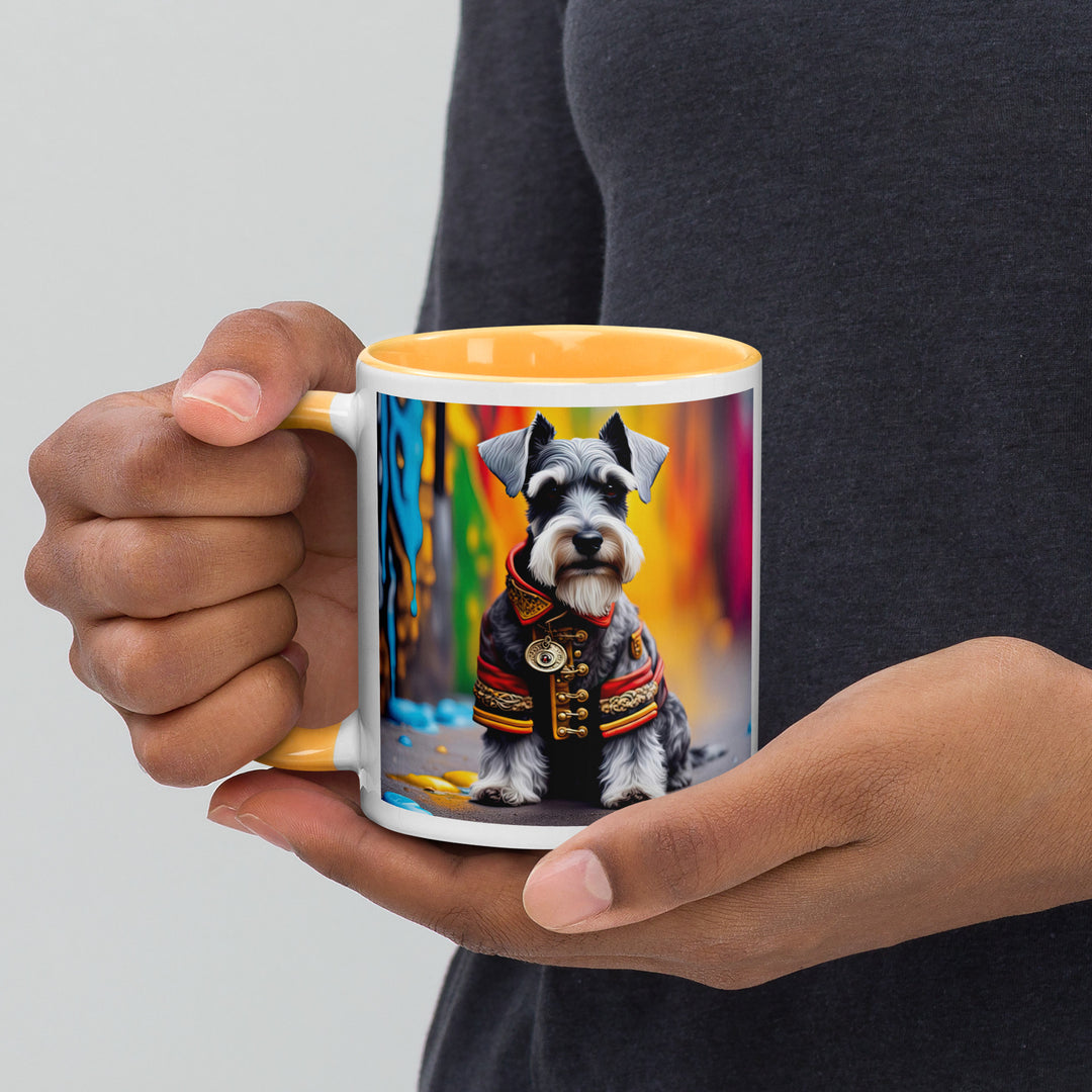 Miniature Schnauzer- Mug with Color Inside v2