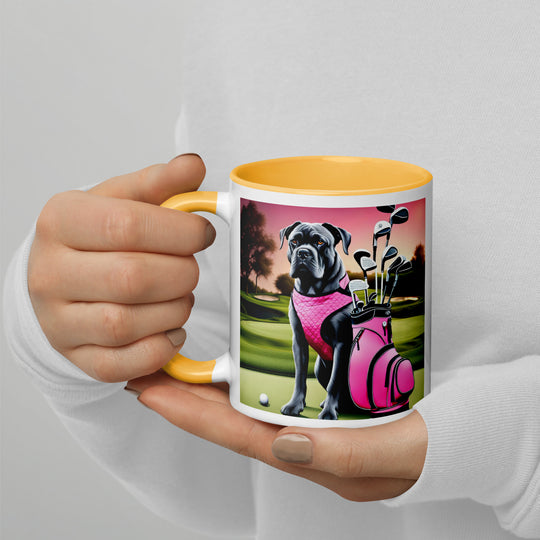 Cane Corso Golfer- Mug with Color Inside