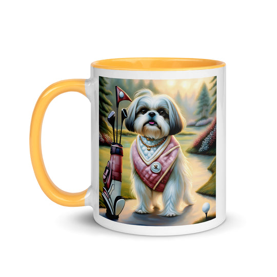 Shih Tzu Golfer- Mug with Color Inside