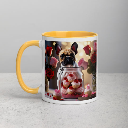 French Bulldog Romantic- Mug with Color Inside v2