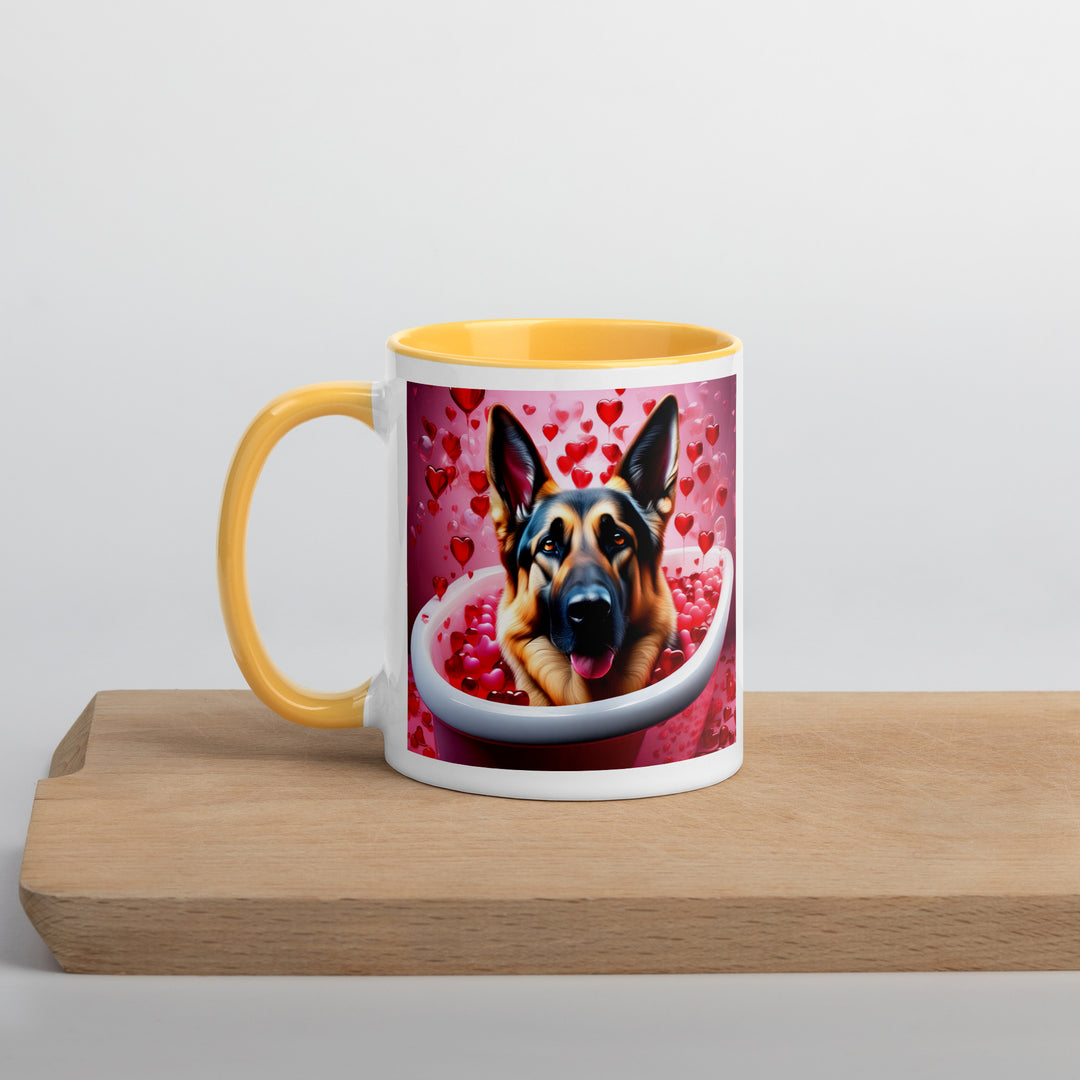 German Shepherd Romantic- Mug with Color Inside