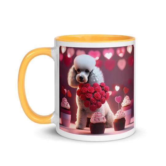 Poodle Romantic- Mug with Color Inside v3