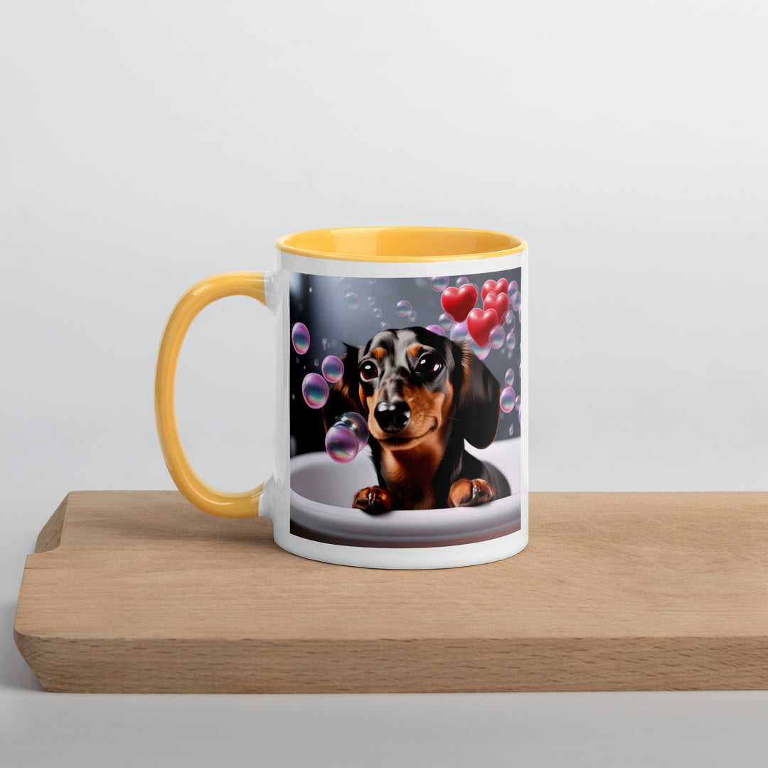 Dachshund Romantic- Mug with Color Inside