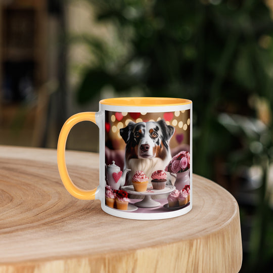 Australian Shepherd Romantic- Mug with Color Inside