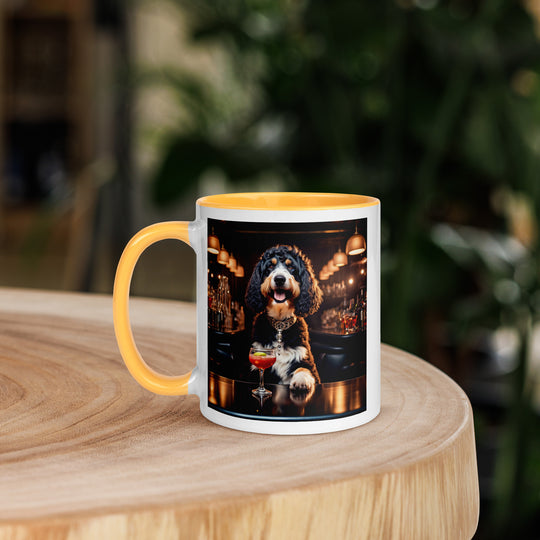 Bernedoodle General- Mug with Color Inside v15