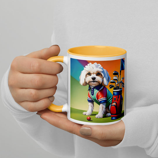 Cavachon Golfer-Mug with Color Inside v2