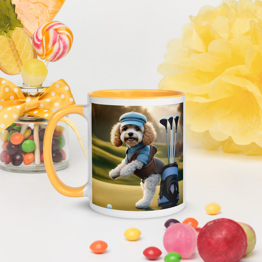 Cavapoo Golfer- Mug with Color Inside v2