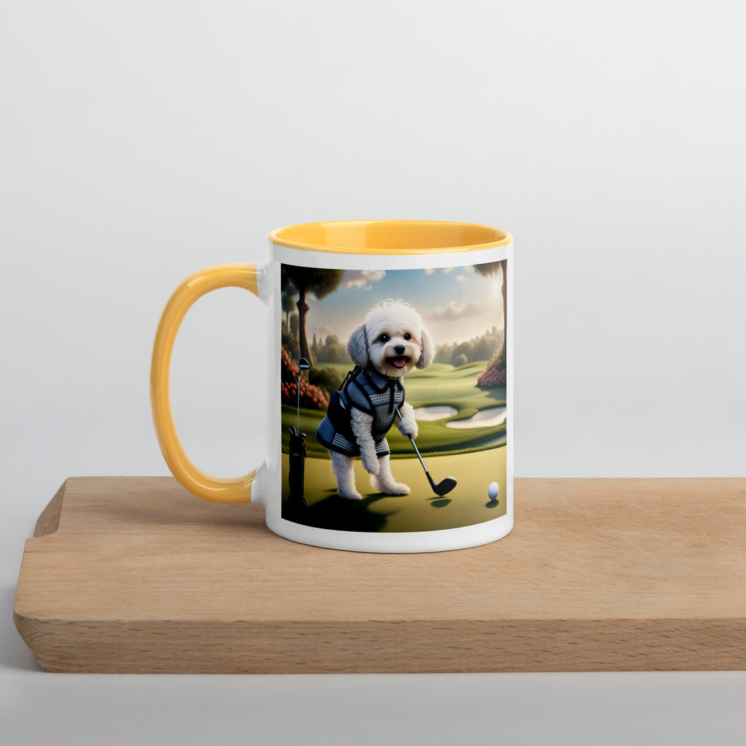 Maltipoo Golfer- Mug with Color Inside