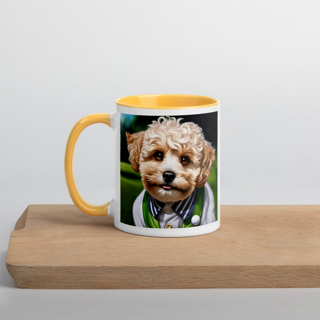 Maltipoo Golfer- Mug with Color Inside v2