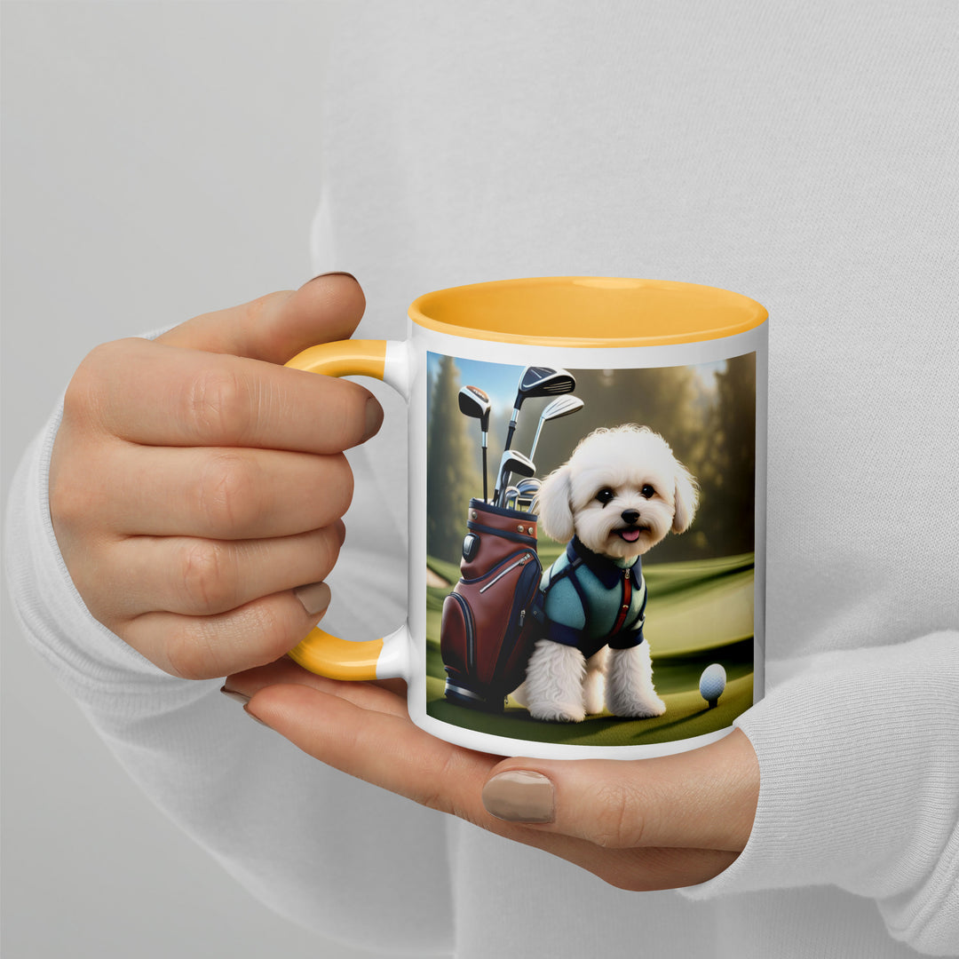 Maltipoo Golfer- Mug with Color Inside v4