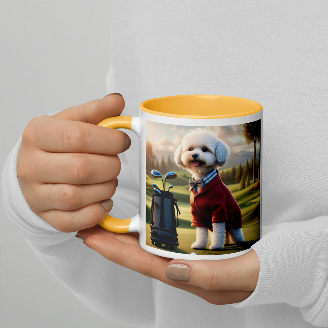 Maltipoo Golfer- Mug with Color Inside v10