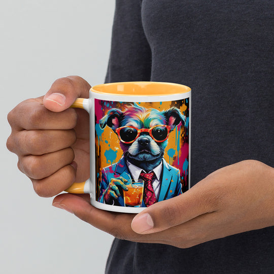 Pekapoo General- Mug with Color Inside v9