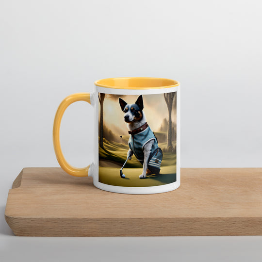 Texas Heeler Golfer- Mug with Color Inside v2