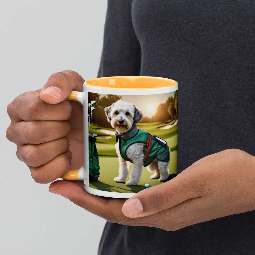 Schnoodle Golfer- Mug with Color Inside v4