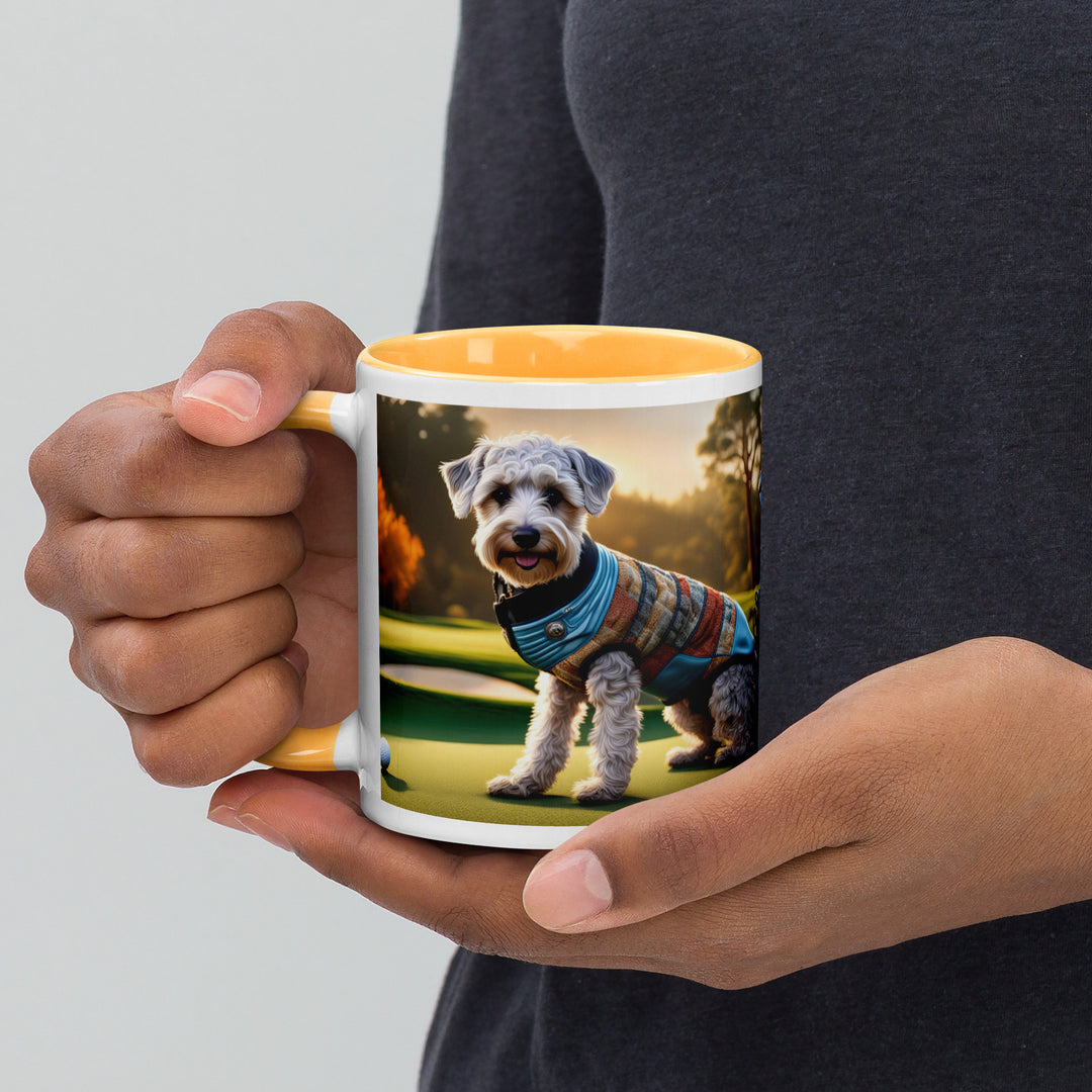 Schnoodle Golfer- Mug with Color Inside v9