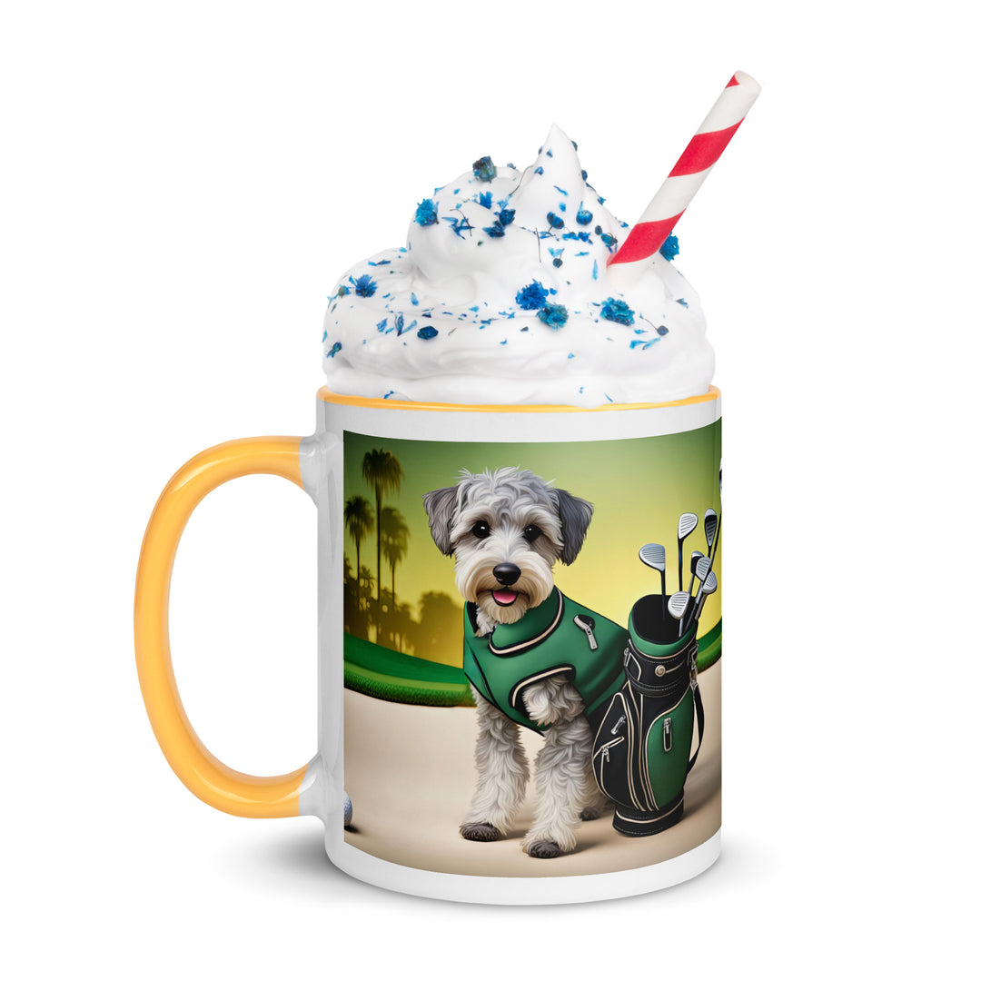 Schnoodle Golfer- Mug with Color Inside v13