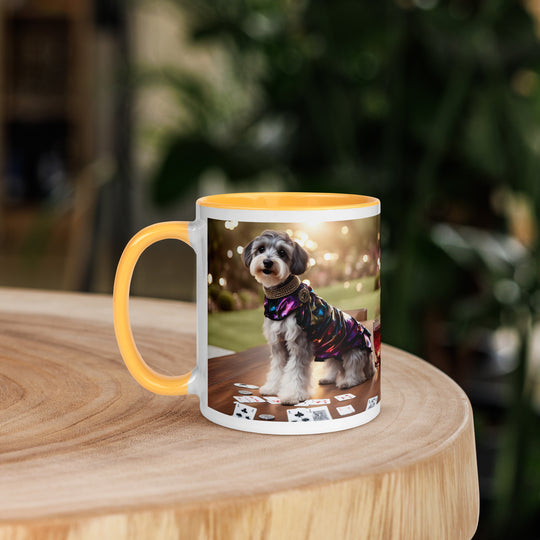 Schnoodle Golfer- Mug with Color Inside v12