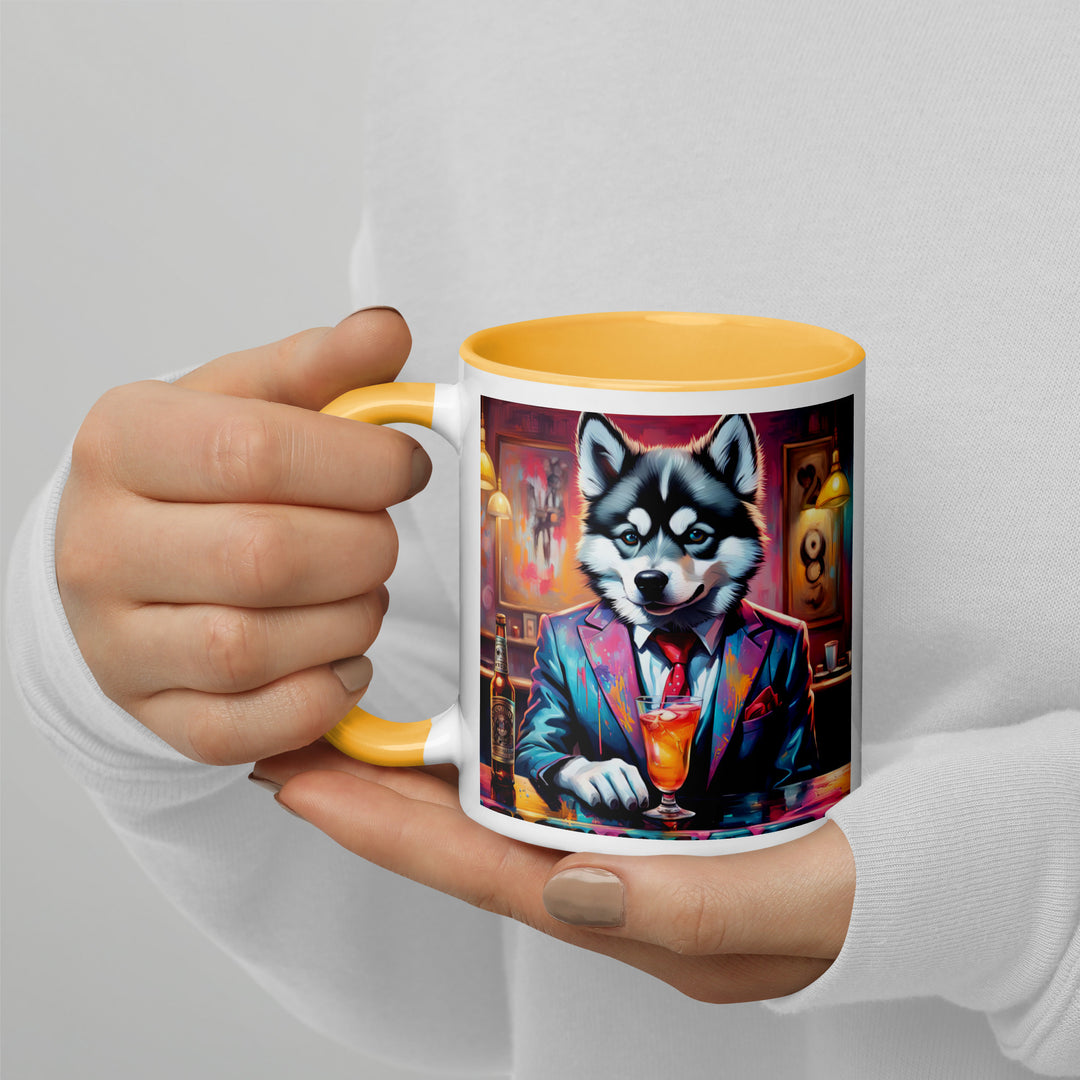 Pomsky General- Mug with Color Inside v4