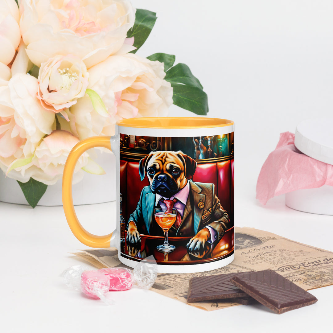 Puggle General- Mug with Color Inside v8