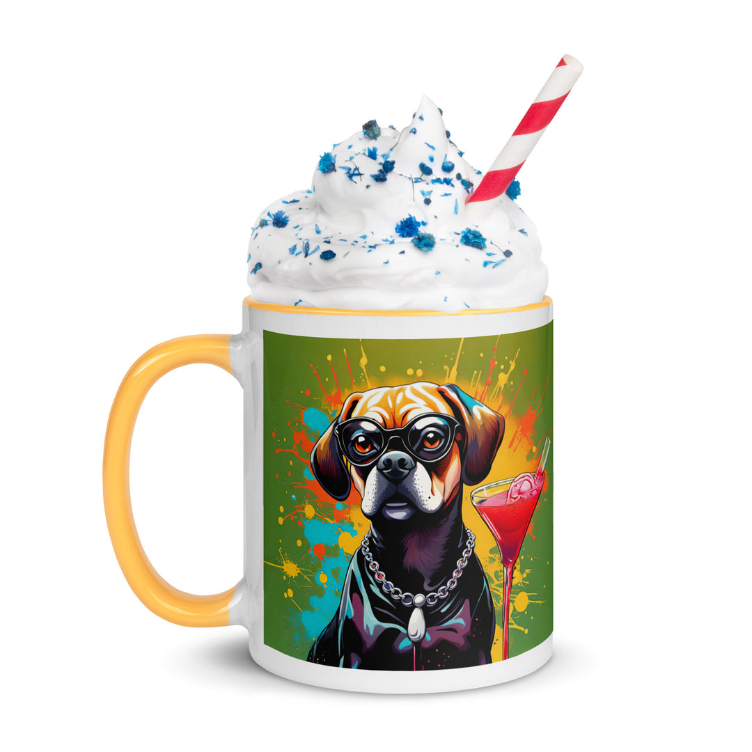 Puggle General- Mug with Color Inside v9