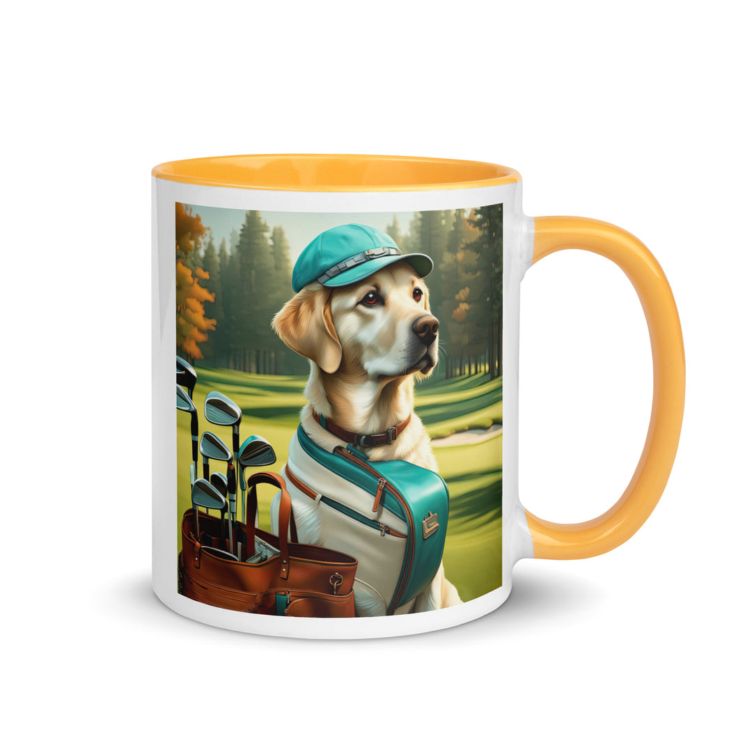 Mug with Color Inside-Labrador Retriever Golfer  V7