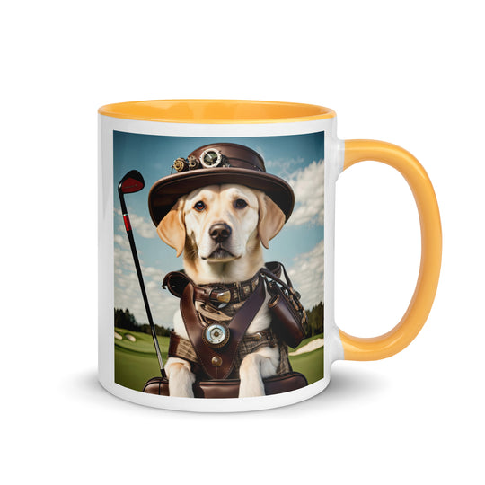 Mug with Color Inside-Labrador Retriever Golfer V12