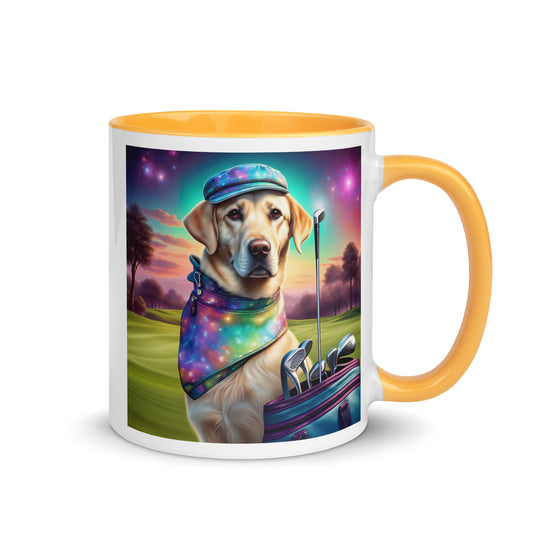 Mug with Color Inside-Labrador Retriever Golfer V13